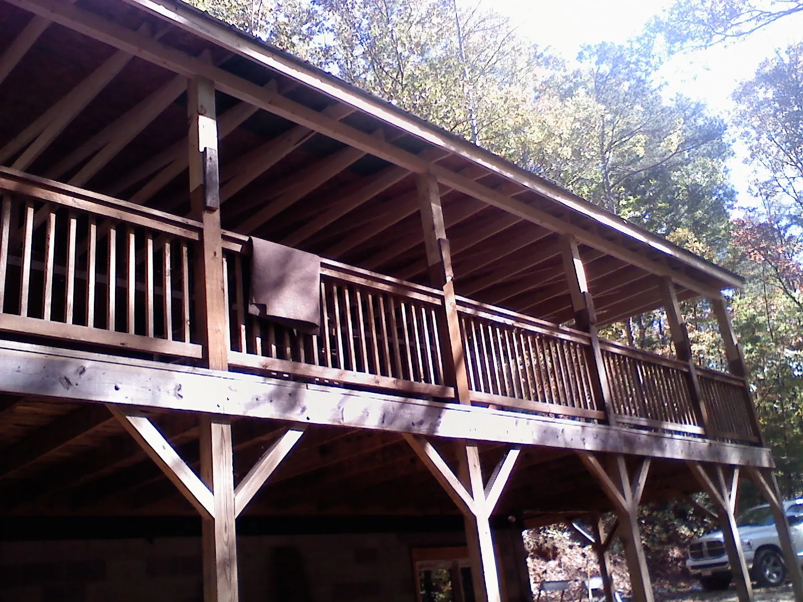 Timber framing under a new elevated porch and deck — Roof Leak Repair in Port Crane by Roofing Brothers